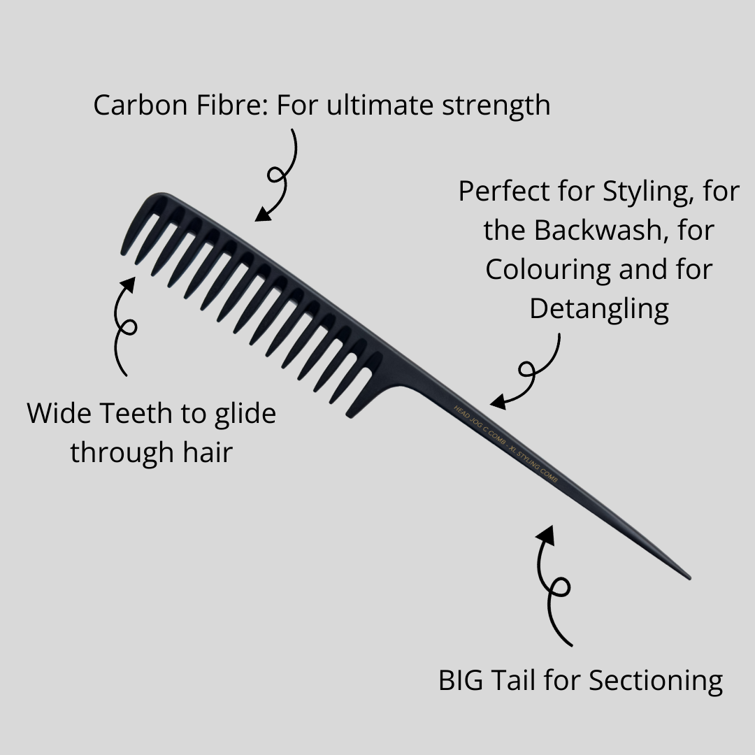 Head Jog XL Carbon Styling Comb