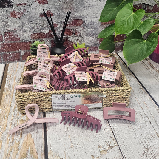 Head Jog Straw Claw Clip Nude Blush Display Deal - 18 Clips
