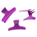 Head Jog Butterfly Clamps Purple - Pack of 12