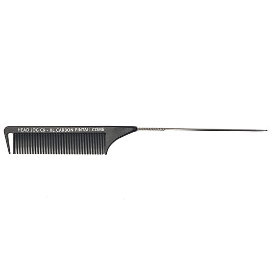 Head Jog C9 Carbon Extra-Long Pin Tail Comb