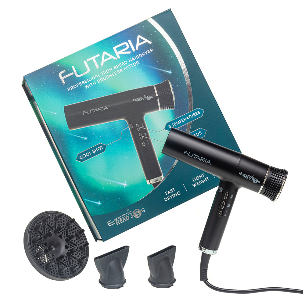 Electric Head Jog Futaria Hairdryer Black