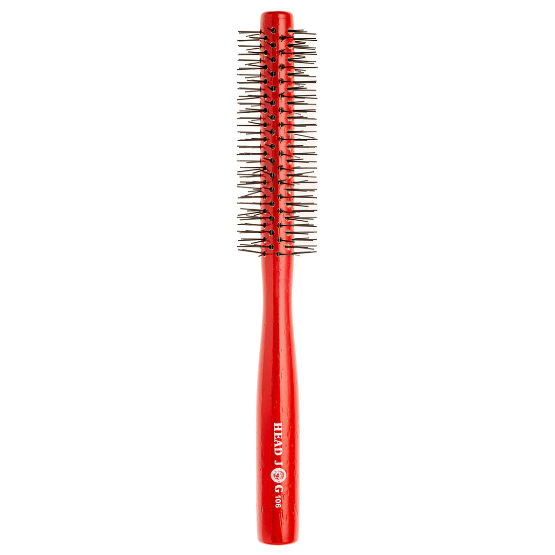 Head Jog 106 Red Wooden Round Brush 30mm