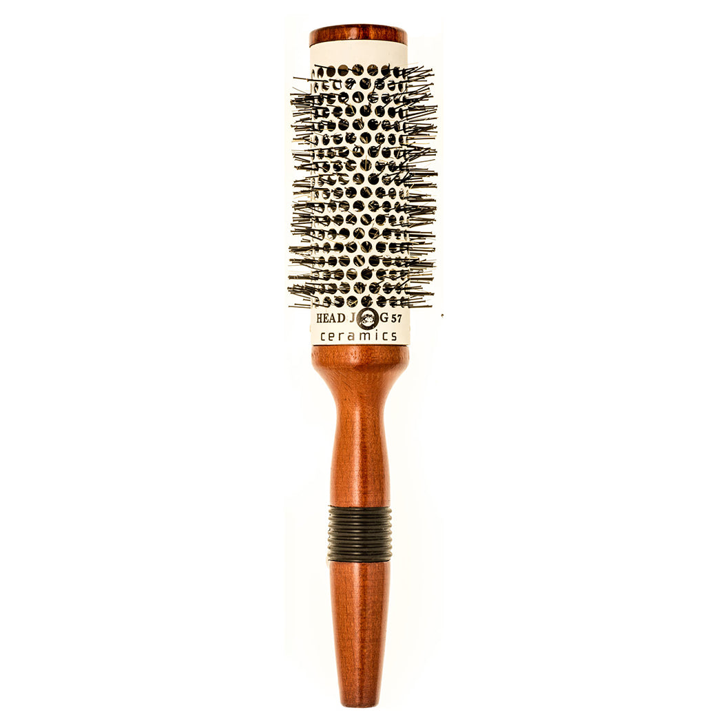 Head Jog 57 Wood Ceramic Round Brush 38mm