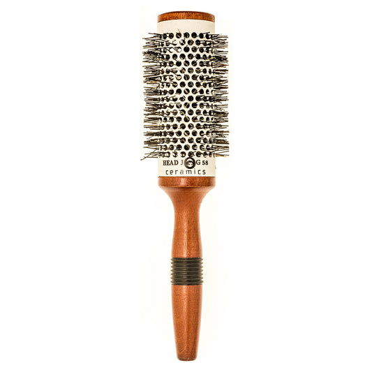 Head Jog 58 Wood Ceramic Round Brush 43mm