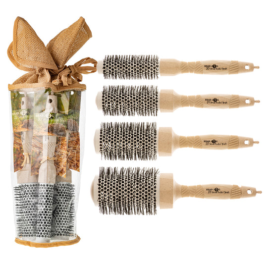 Head Jog Straw Round Brush Set