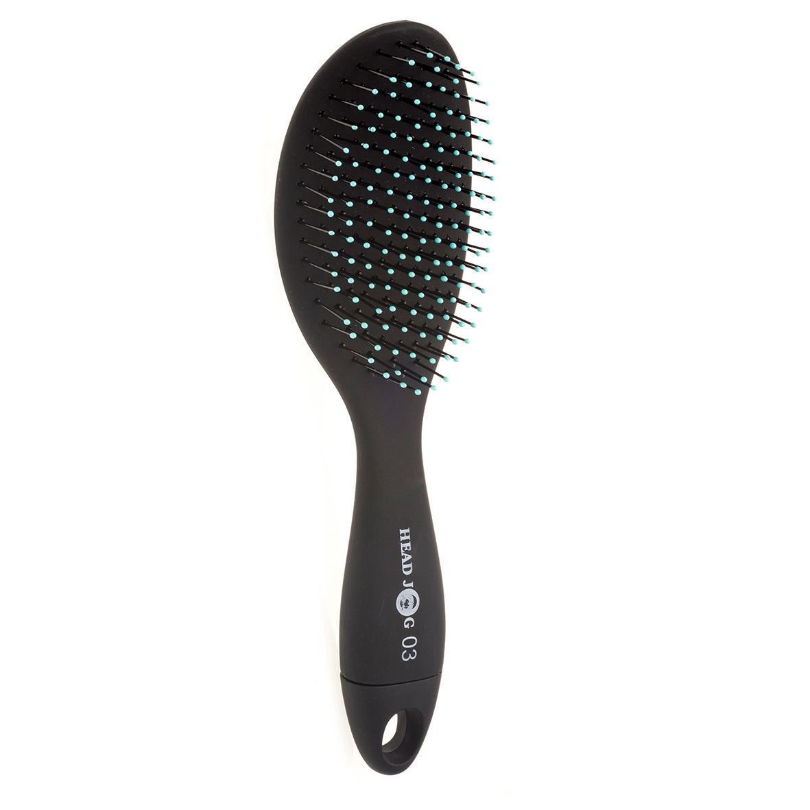 Head Jog 03 Oval Paddle Brush with Cleaner - Black