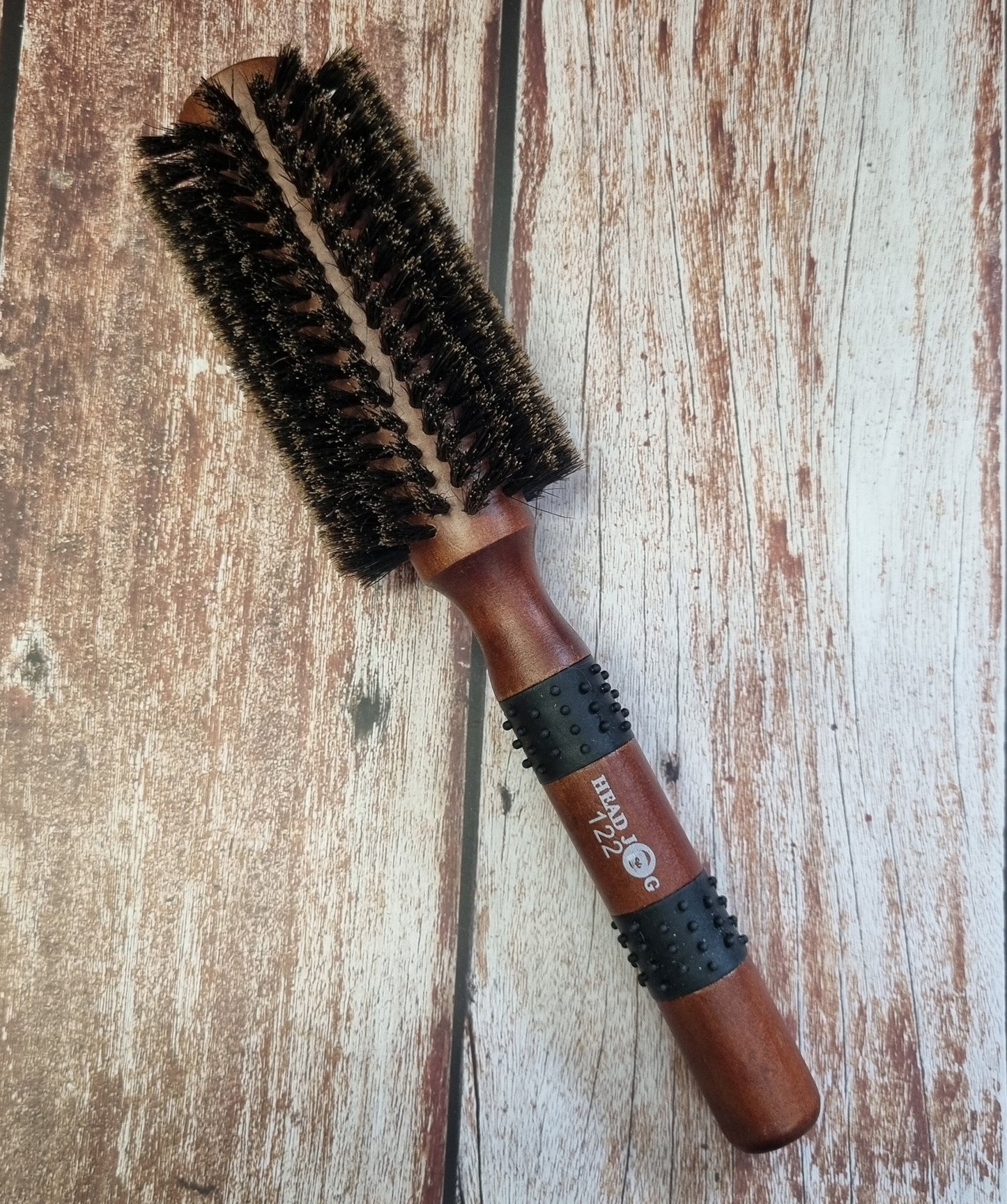 Head Jog 123 Natural Boar Bristle Round Brush 33mm