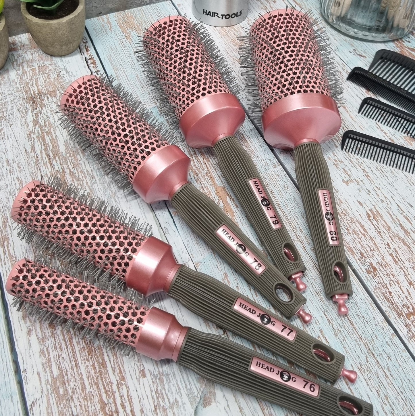 Head Jog 78 Pink Round Brush 43mm