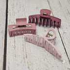 Head Jog Straw Claw Clip Nude Blush Display Deal - 18 Clips