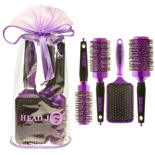 Head Jog Oval Purple Brush Set