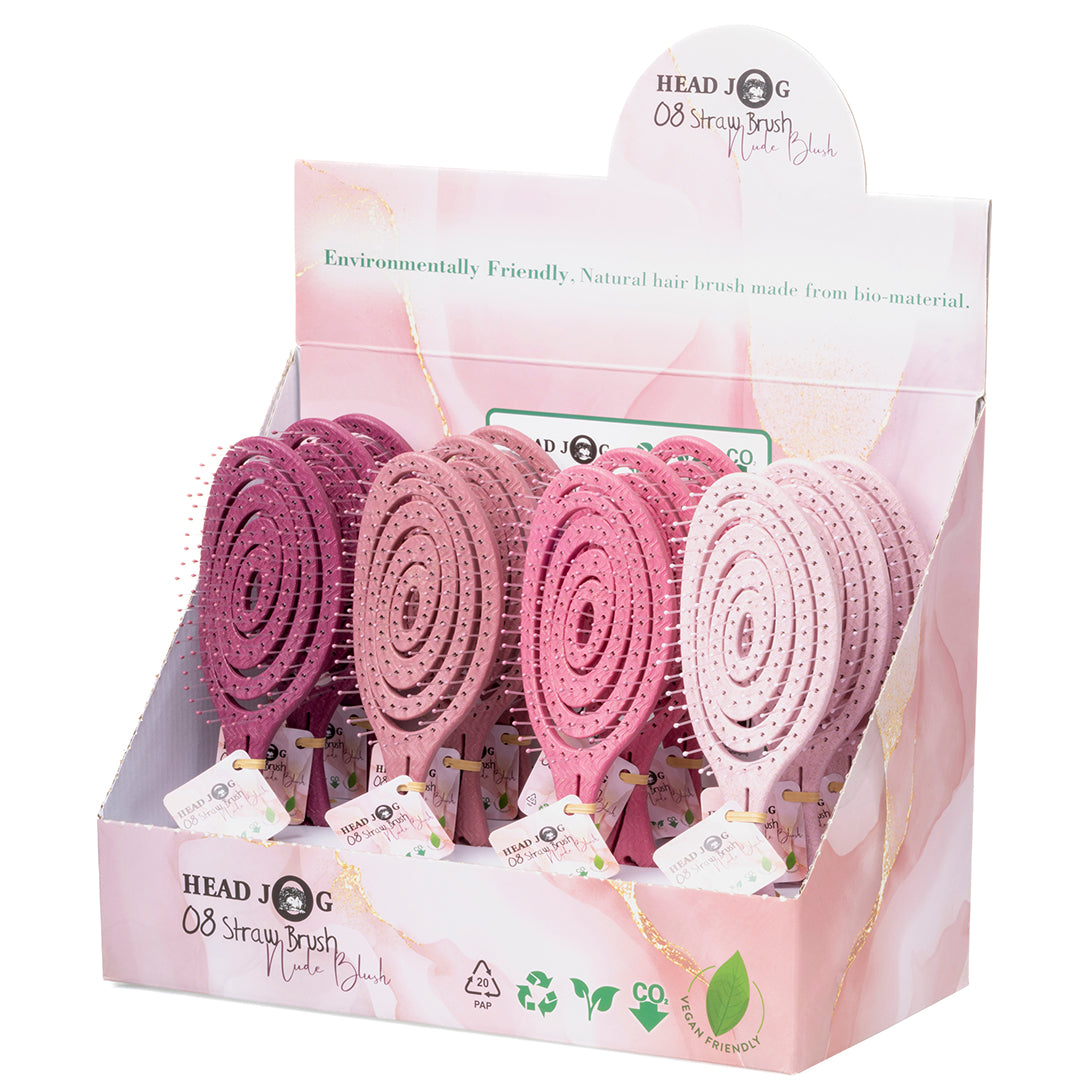 Head Jog 08 Straw Brush Display Deal - Nude Blush Collection